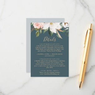 Elegant Magnolia   Einschließungskarte für Aquamar Begleitkarte
