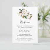 Elegant Magnolia | Einsteckkarte für den weißen Em Begleitkarte (Stehend Vorderseite)