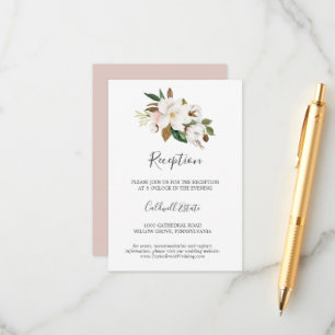 Elegant Magnolia   Einsteckkarte für den weißen Em Begleitkarte