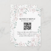 Elegant Magnolia Eucalyptus QR Code UAWG Enc Begleitkarte (Vorne/Hinten)
