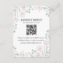 Elegant Magnolia Eucalyptus QR Code UAWG Enc