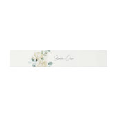 Elegant Magnolia Eucalyptus Script Einladungsbanderole (Flach)