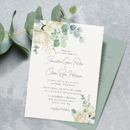 Elegant Magnolia Eucalyptus Wedding Detail und Einladung