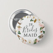Elegant Magnolia Jr. Bridesmaid Brautparty Button (Vorne & Hinten)