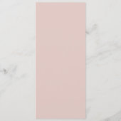 Elegant Magnolia | Menü für Hochzeitsessen in Rosa Menükarte (Rückseite)