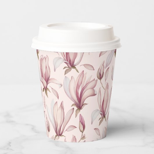 Elegant Magnolia Pappbecher (Vorderseite)