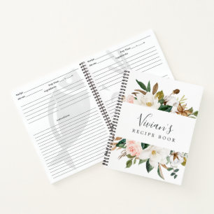 Elegant Magnolia   Rotes Brautparty Rezept Notizblock