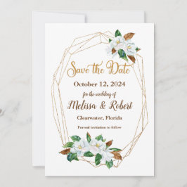 Elegant Magnolia Save the Date