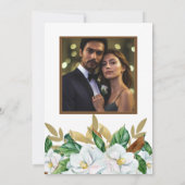 Elegant Magnolia Save the Date (Rückseite)