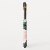 Elegant Magnolia | Schwarz/Weiß-Personalisierte Be Case-Mate iPhone Hülle (Hinten/Links)