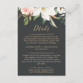 Elegant Magnolia | Schwarze Details - Umschließung Begleitkarte (Vorderseite)