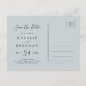 Elegant Magnolia | Schwarze Save the Date Postkart Einladungspostkarte (Rückseite)