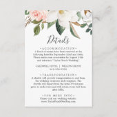 Elegant Magnolia | Umschließungskarte mit den weiß Begleitkarte (Vorderseite)