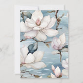 Elegant Magnolia Wedding Einladung (Rückseite)