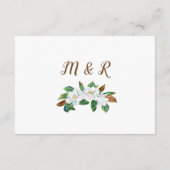 Elegant Magnolia Wedding RSVP Card Begleitkarte (Rückseite)