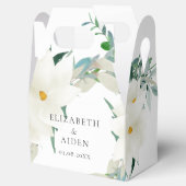 Elegant Magnolia Wedding White Geschenkschachtel (Geöffnet)