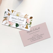 Elegant Magnolia | White and Blush Business Card Visitenkarte