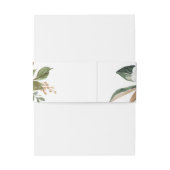 Elegant Magnolia | White and Blush Wedding Einladungsbanderole (Rückseitenbeispiel)