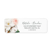 Elegant Magnolia | White Return Address Label (Vorne)