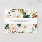 Elegant Magnolia | White Wedding Website Begleitkarte (Vorderseite)