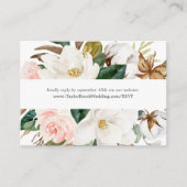 Elegant Magnolia | White Wedding Website UAWG Begleitkarte (Vorderseite)
