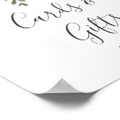 Elegant Magnolia | Zeichen für weiße Karten und Ge Poster (Ecke)