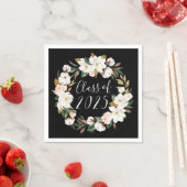 Elegant Magnolias Class of 2025 Abschluss Serviette (Beispiel)