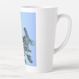 Elegant Magpie Bird Bonsai Latte Coffee Mug Milchtasse
