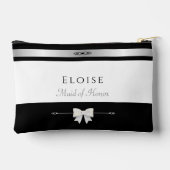 Elegant Maid of Honor Gift | Luxury Wedding Makeup Zubehörtasche (Rückseite)