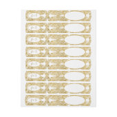 Elegant Mailing Address Monogram Engraved Filigree Rundum-Adressaufkleber (Bogen)