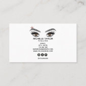 Elegant Makeup artist Beauty Lash Extension eye Visitenkarte (Rückseite)