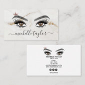 Elegant Makeup artist Beauty Lash Extension eye Visitenkarte (Vorne/Hinten)