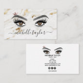 Elegant Makeup artist Beauty Lash Extension eye Visitenkarte (Vorne/Hinten)