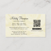 Elegant Makeup Photo Logo QR Code Social Icon  Visitenkarte (Rückseite)