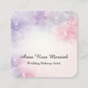 *~* Elegant. Makro Foto Lavender Pink Blume Quadratische Visitenkarte