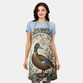 Elegant Mallard Duck William Morris Inspired  Schürze (Getragen)