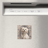 Elegant Maltese Dog William Morris Inspiriert Magnet (In Situ (Geschirrspüler))