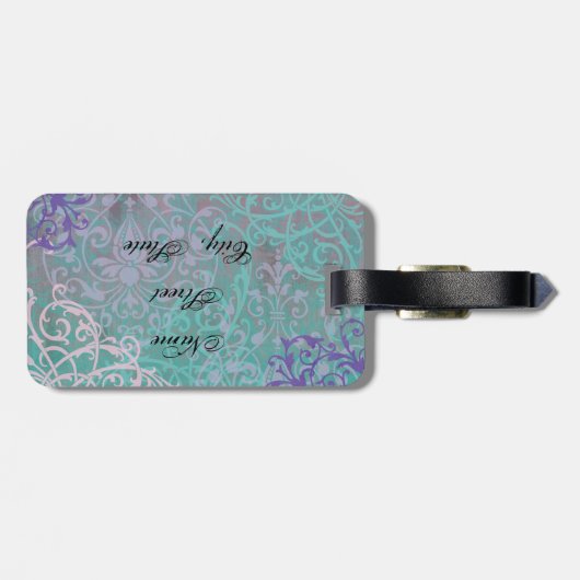 Elegant Maltese Gepäckanhänger (Rückseite horizontal)