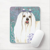 Elegant Maltese Mousepad (Mit Mouse)