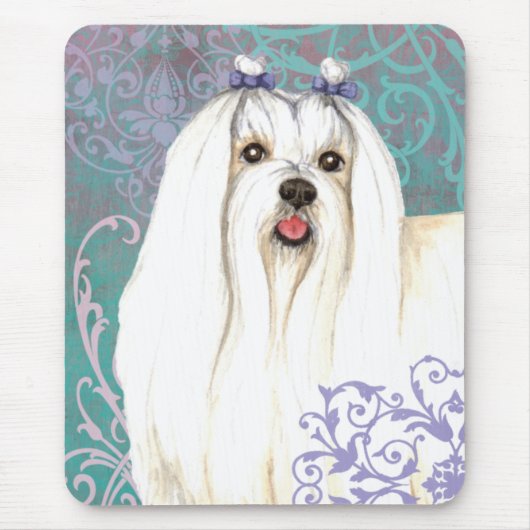 Elegant Maltese Mousepad (Vorne)