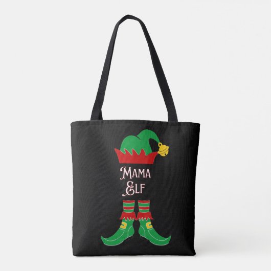 Elegant Mama Elf Christmas Tasche (Rückseite)