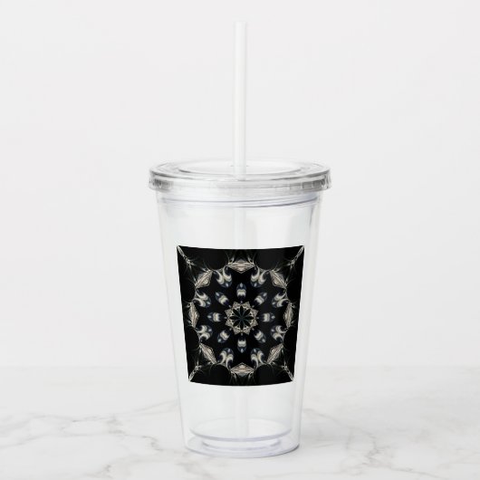 elegant Mandala Acryltrinkbecher (Vorderseite)