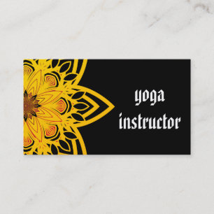 Elegant Mandala Blume Logo Yoga Instructor Visitenkarte