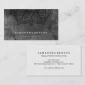 Elegant Mandala Blume Logo Yoga Instructor Visitenkarte (Vorne/Hinten)