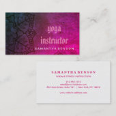 Elegant Mandala Blume Logo Yoga Instructor Visitenkarte (Vorne/Hinten)