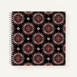 Elegant Mandala Boho Blumenmuster Notizblock