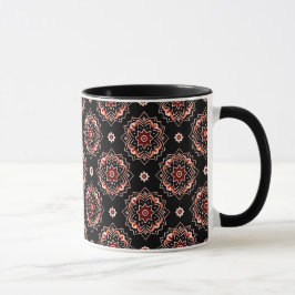 Elegant Mandala Boho Blumenmuster Tasse