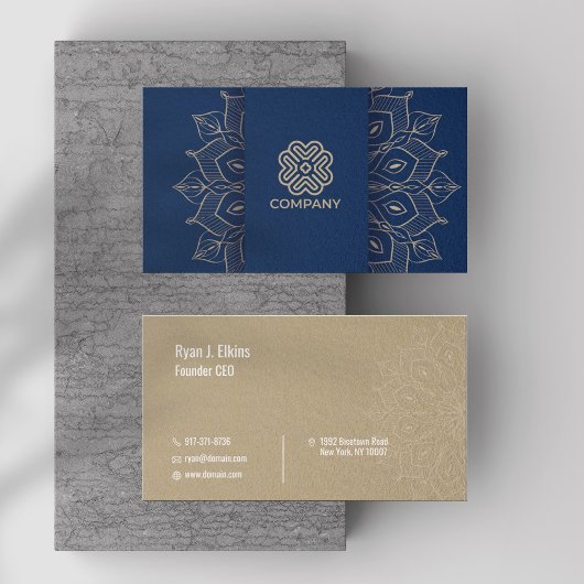 Elegant Mandala CEO & Founder Business Card Visitenkarte