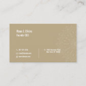 Elegant Mandala CEO & Founder Business Card Visitenkarte (Vorderseite)