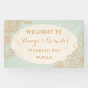 Elegant Mandala Dotted Circle Mehndi Wedding Banner